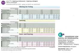 Taelerbusfahrplan 2023 Schlierer- zur Koenigalm